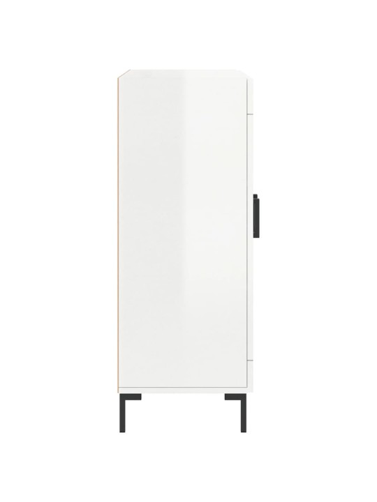 Příborník bílý s vysokým leskem 69,5x34x90 cm kompozitní dřevo