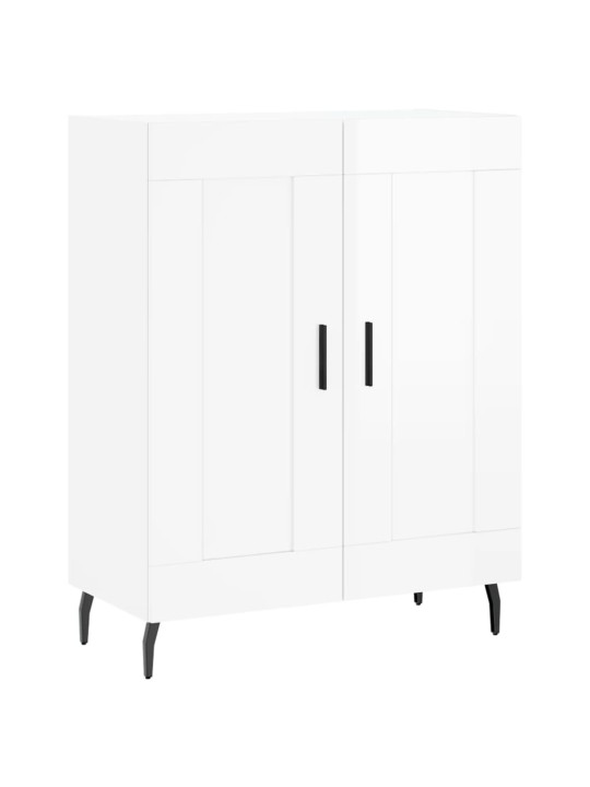Příborník bílý s vysokým leskem 69,5x34x90 cm kompozitní dřevo