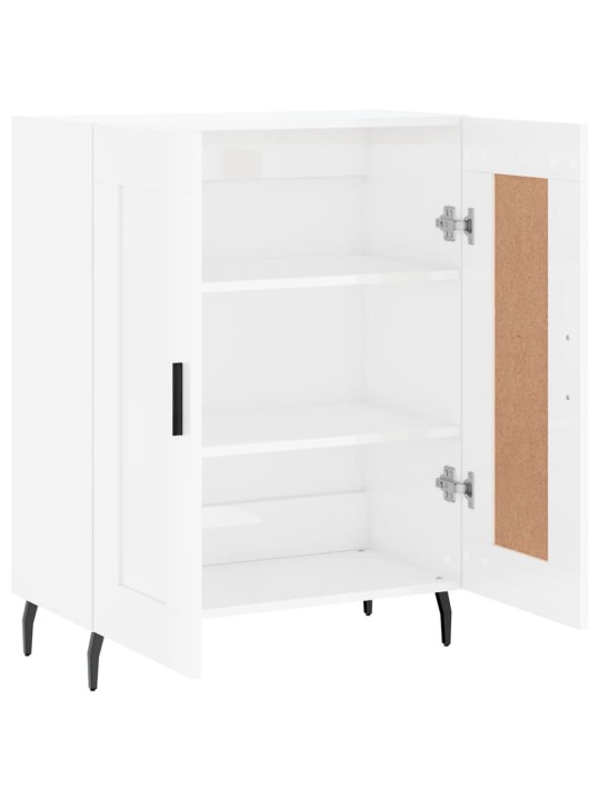 Příborník bílý s vysokým leskem 69,5x34x90 cm kompozitní dřevo