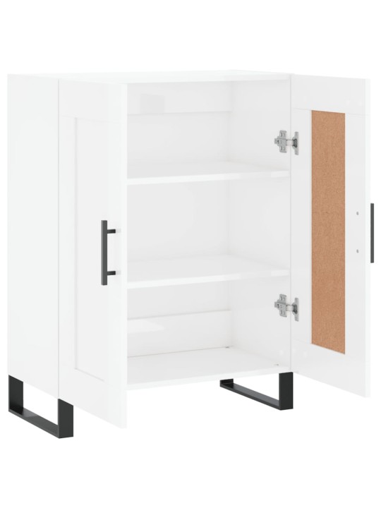 Příborník bílý s vysokým leskem 69,5x34x90 cm kompozitní dřevo
