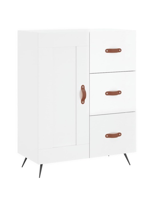 Příborník bílý s vysokým leskem 69,5x34x90 cm kompozitní dřevo