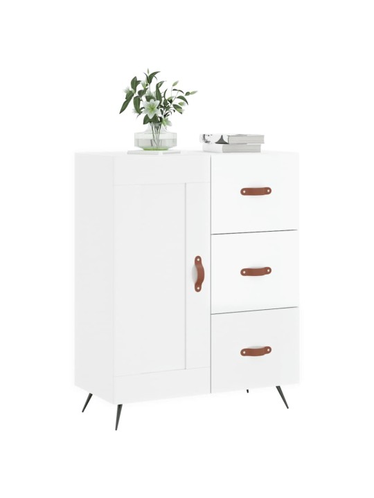 Příborník bílý s vysokým leskem 69,5x34x90 cm kompozitní dřevo