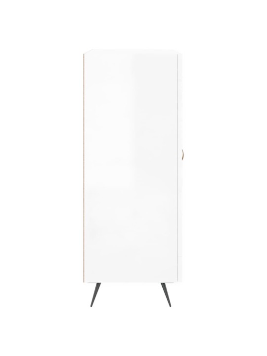 Příborník bílý s vysokým leskem 69,5x34x90 cm kompozitní dřevo