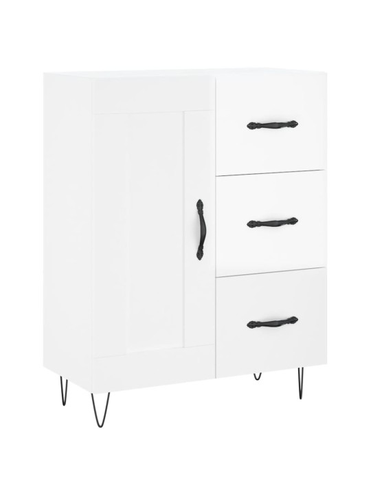 Příborník bílý s vysokým leskem 69,5x34x90 cm kompozitní dřevo