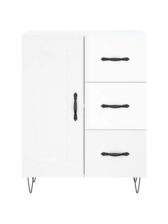 Příborník bílý s vysokým leskem 69,5x34x90 cm kompozitní dřevo