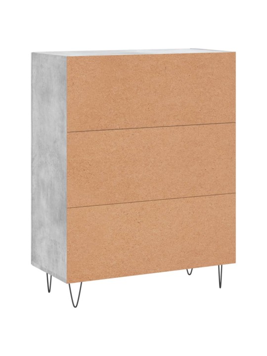 Příborník betonově šedý 69,5 x 34 x 90 cm kompozitní dřevo