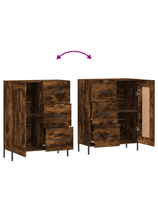 Příborník kouřový dub 69,5 x 34 x 90 cm kompozitní dřevo