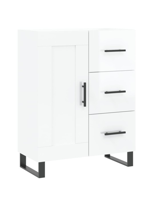 Příborník bílý s vysokým leskem 69,5x34x90 cm kompozitní dřevo