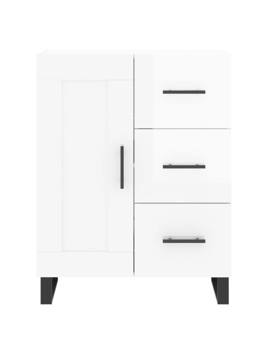 Příborník bílý s vysokým leskem 69,5x34x90 cm kompozitní dřevo