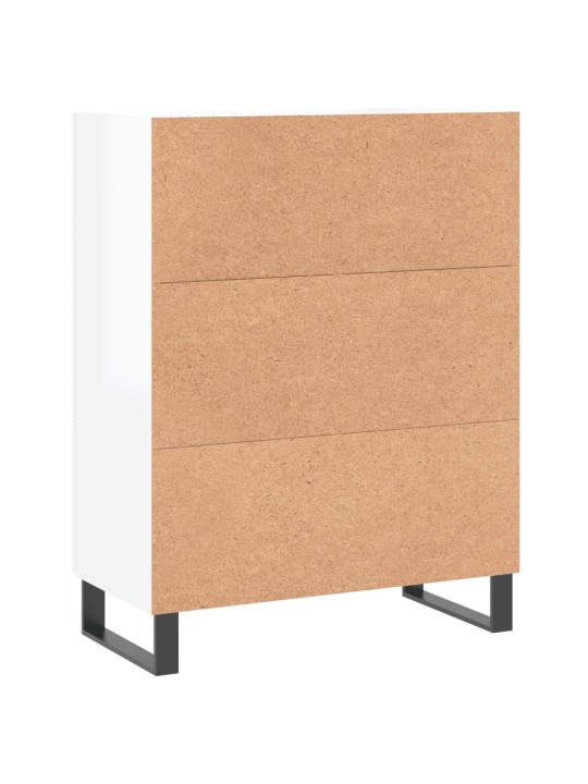 Příborník bílý s vysokým leskem 69,5x34x90 cm kompozitní dřevo