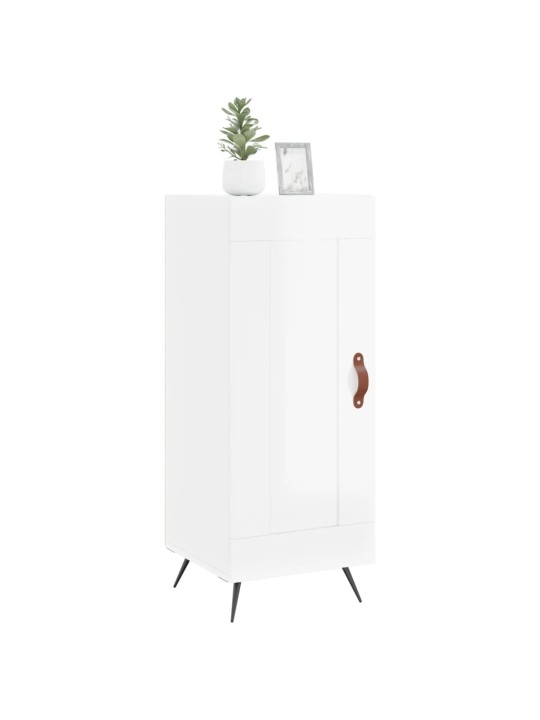 Příborník bílý s vysokým leskem 34,5x34x90 cm kompozitní dřevo