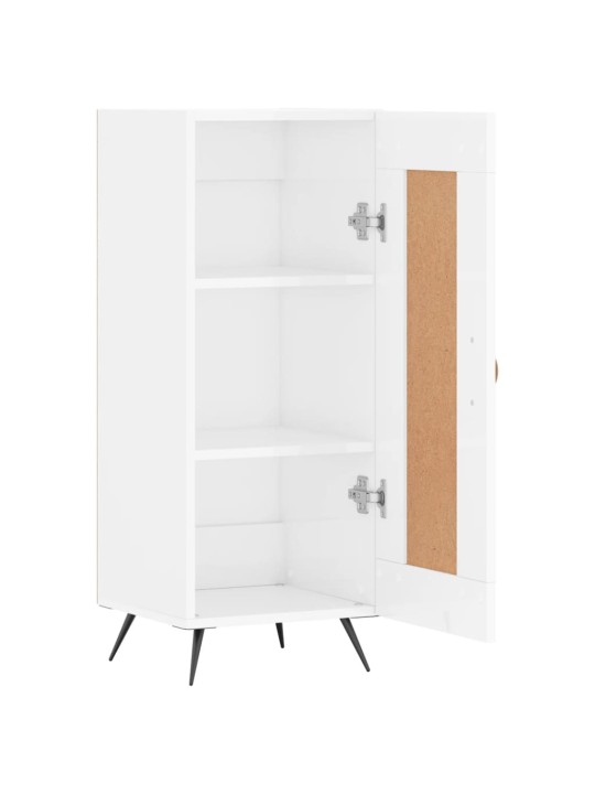 Příborník bílý s vysokým leskem 34,5x34x90 cm kompozitní dřevo