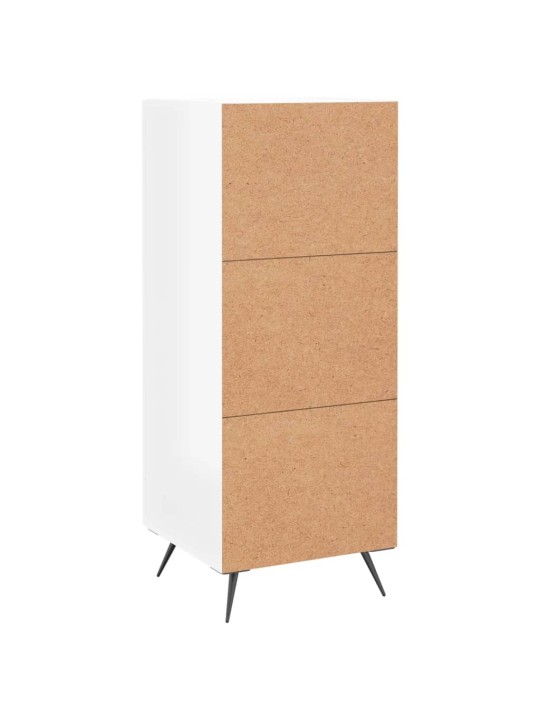 Příborník bílý s vysokým leskem 34,5x34x90 cm kompozitní dřevo