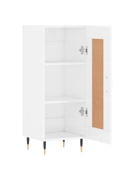 Příborník bílý s vysokým leskem 34,5x34x90 cm kompozitní dřevo