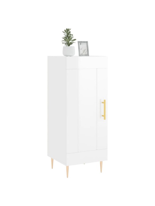 Příborník bílý s vysokým leskem 34,5x34x90 cm kompozitní dřevo