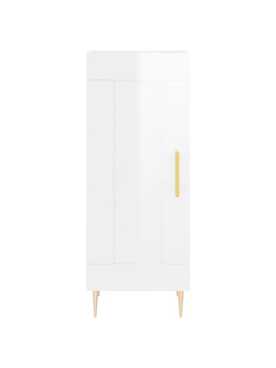 Příborník bílý s vysokým leskem 34,5x34x90 cm kompozitní dřevo