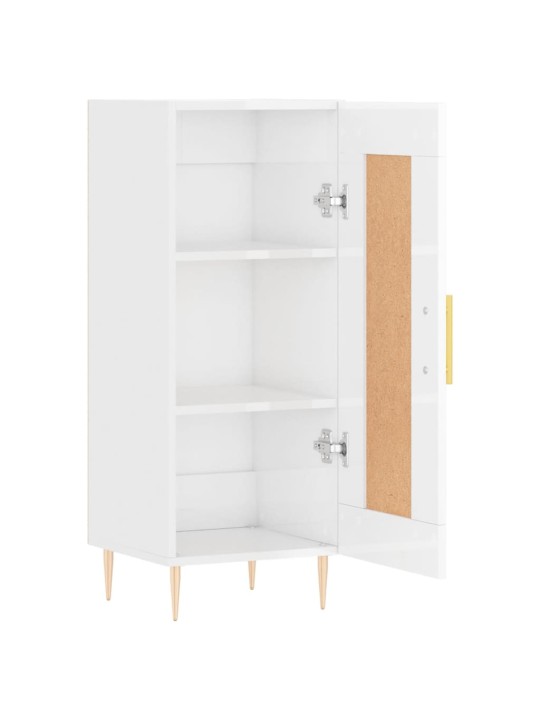 Příborník bílý s vysokým leskem 34,5x34x90 cm kompozitní dřevo