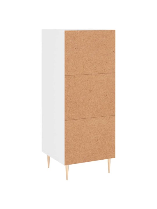 Příborník bílý s vysokým leskem 34,5x34x90 cm kompozitní dřevo
