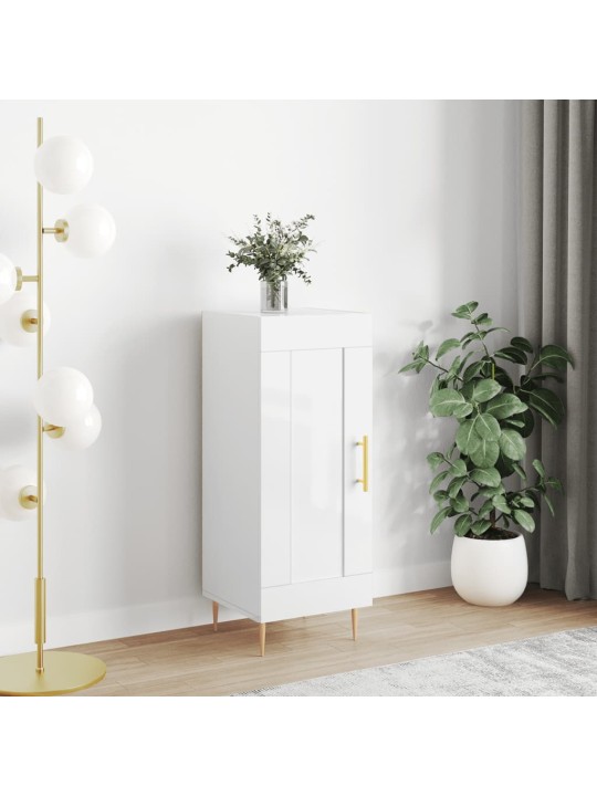 Příborník bílý s vysokým leskem 34,5x34x90 cm kompozitní dřevo
