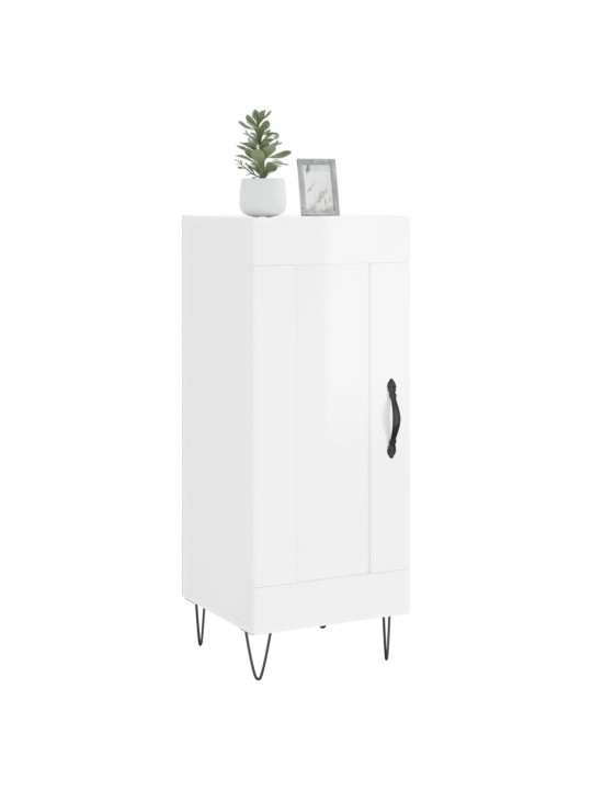 Příborník bílý s vysokým leskem 34,5x34x90 cm kompozitní dřevo