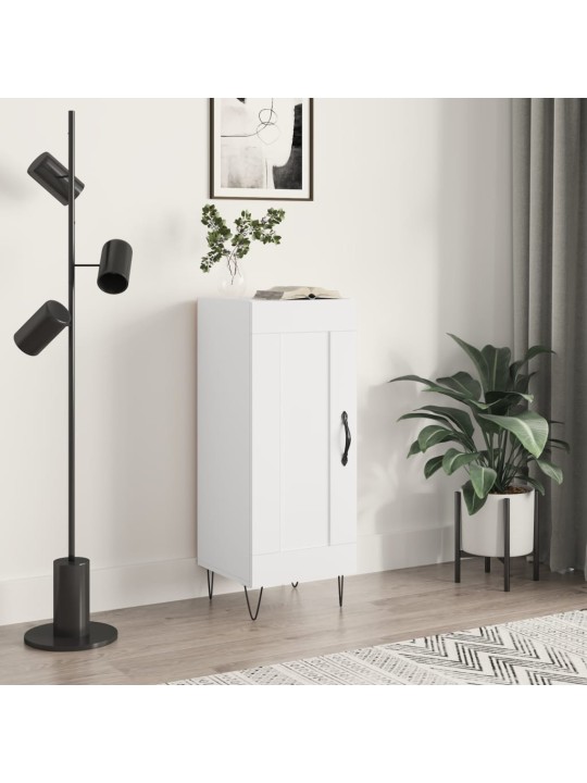 Příborník bílý s vysokým leskem 34,5x34x90 cm kompozitní dřevo