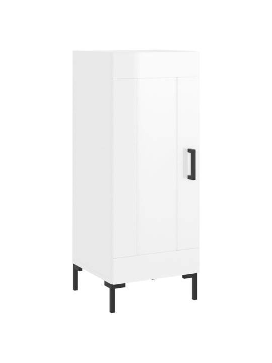 Příborník bílý s vysokým leskem 34,5x34x90 cm kompozitní dřevo