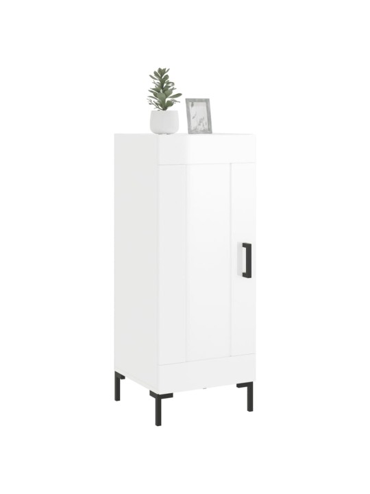 Příborník bílý s vysokým leskem 34,5x34x90 cm kompozitní dřevo