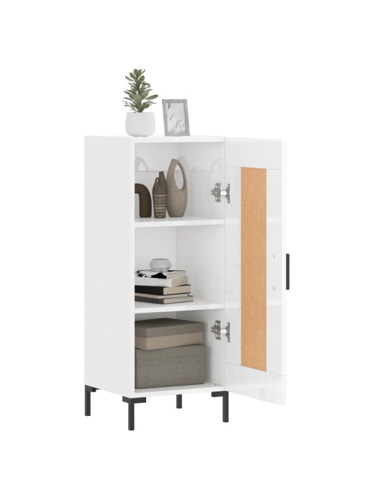 Příborník bílý s vysokým leskem 34,5x34x90 cm kompozitní dřevo