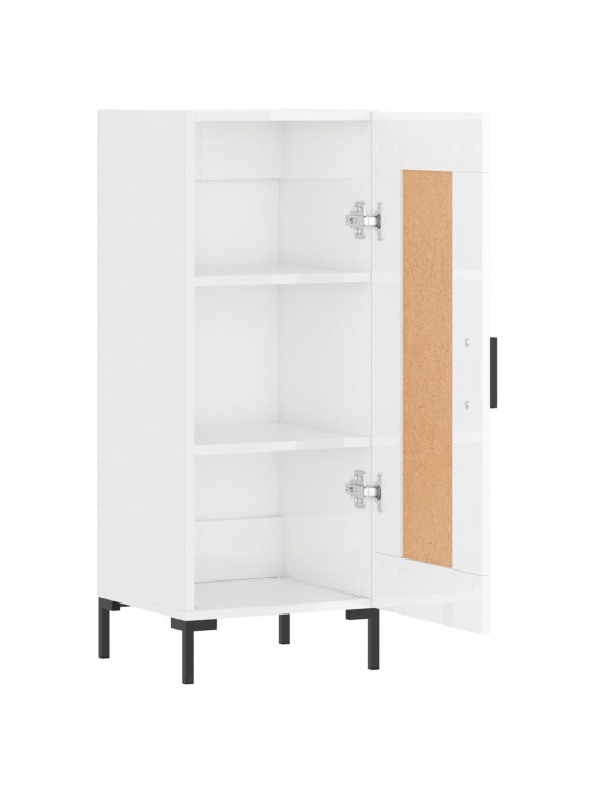 Příborník bílý s vysokým leskem 34,5x34x90 cm kompozitní dřevo