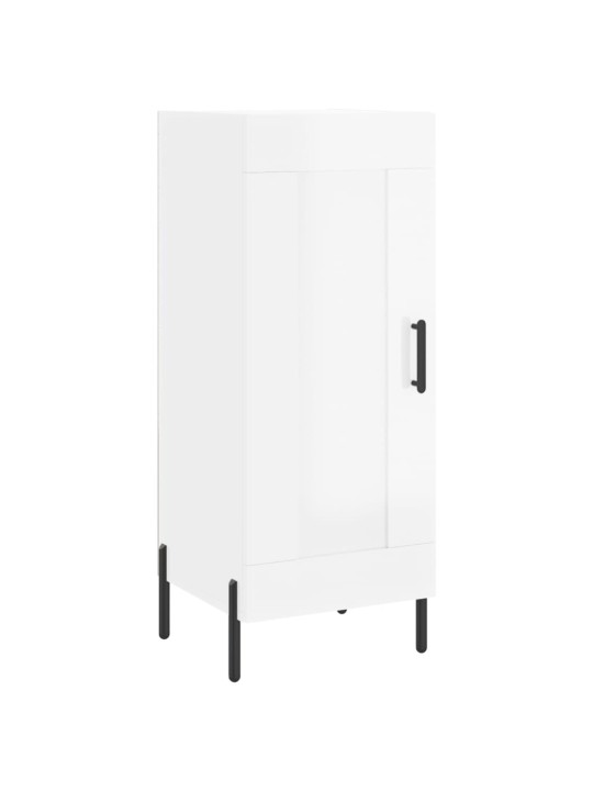 Příborník bílý s vysokým leskem 34,5x34x90 cm kompozitní dřevo