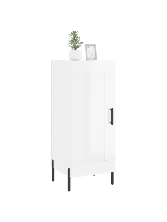 Příborník bílý s vysokým leskem 34,5x34x90 cm kompozitní dřevo