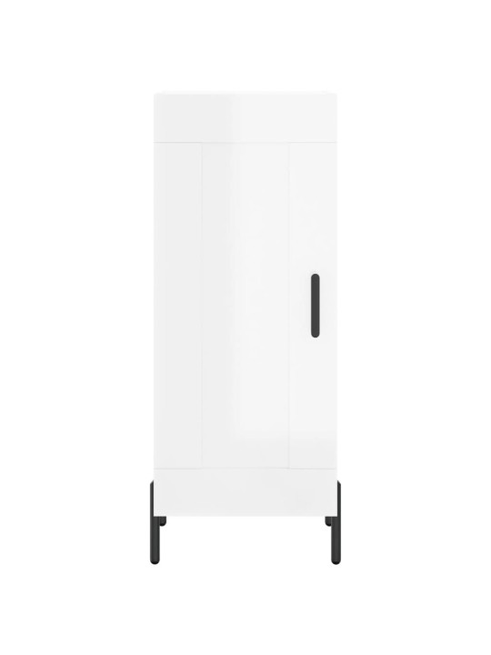 Příborník bílý s vysokým leskem 34,5x34x90 cm kompozitní dřevo