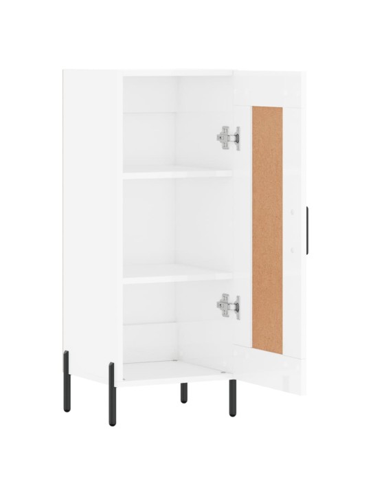 Příborník bílý s vysokým leskem 34,5x34x90 cm kompozitní dřevo