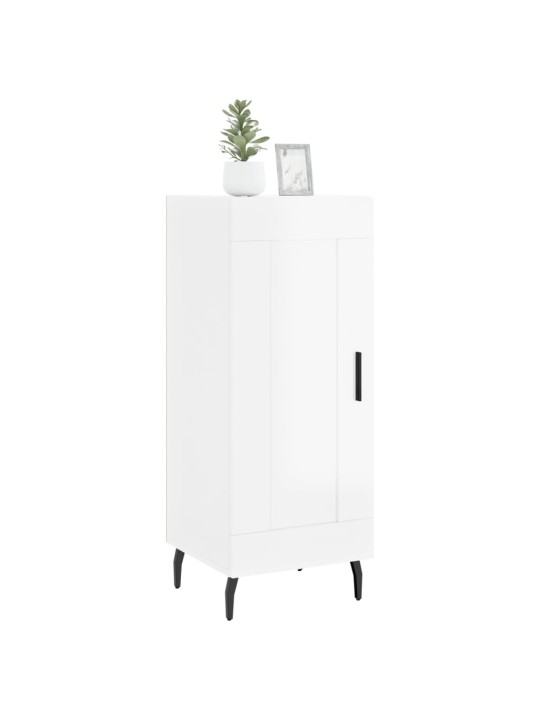 Příborník bílý s vysokým leskem 34,5x34x90 cm kompozitní dřevo