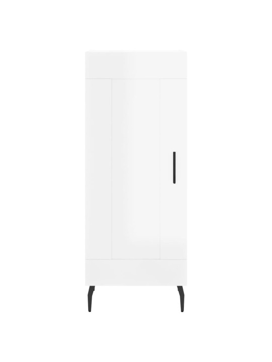 Příborník bílý s vysokým leskem 34,5x34x90 cm kompozitní dřevo
