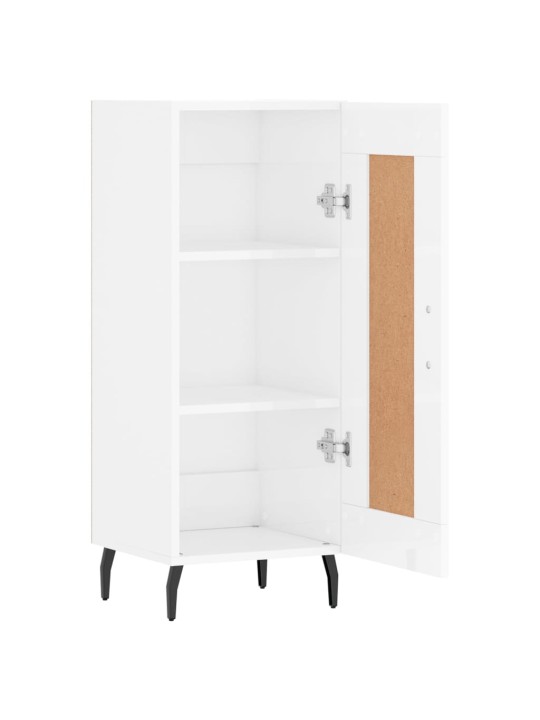 Příborník bílý s vysokým leskem 34,5x34x90 cm kompozitní dřevo