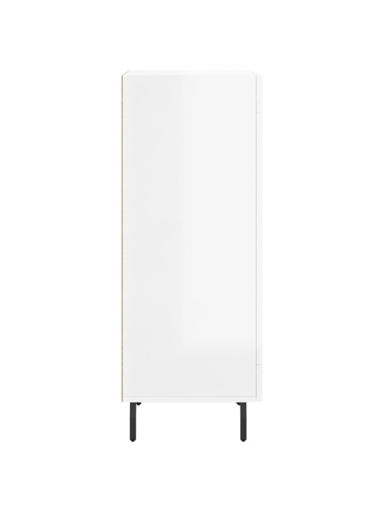 Příborník bílý s vysokým leskem 34,5x34x90 cm kompozitní dřevo