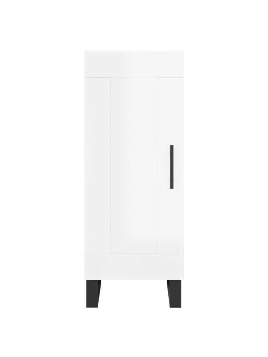 Příborník bílý s vysokým leskem 34,5x34x90 cm kompozitní dřevo