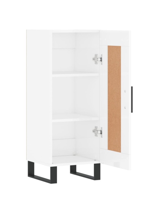 Příborník bílý s vysokým leskem 34,5x34x90 cm kompozitní dřevo