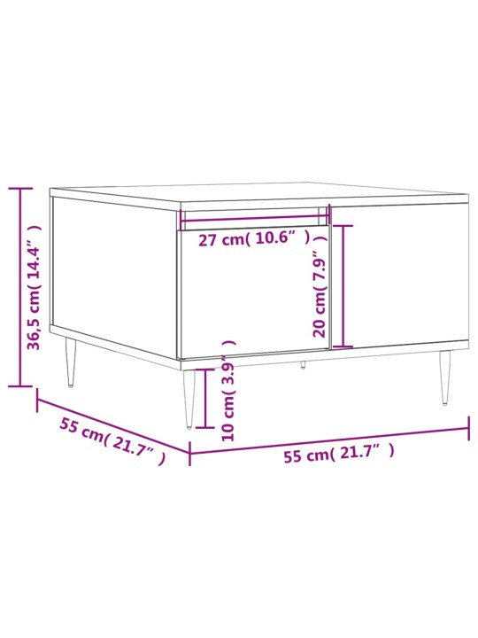 Konferenční stolek betonově šedý 55x55x36,5 cm kompozitní dřevo