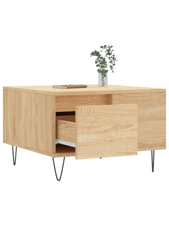 Konferenční stolek dub sonoma 55x55x36,5 cm kompozitní dřevo