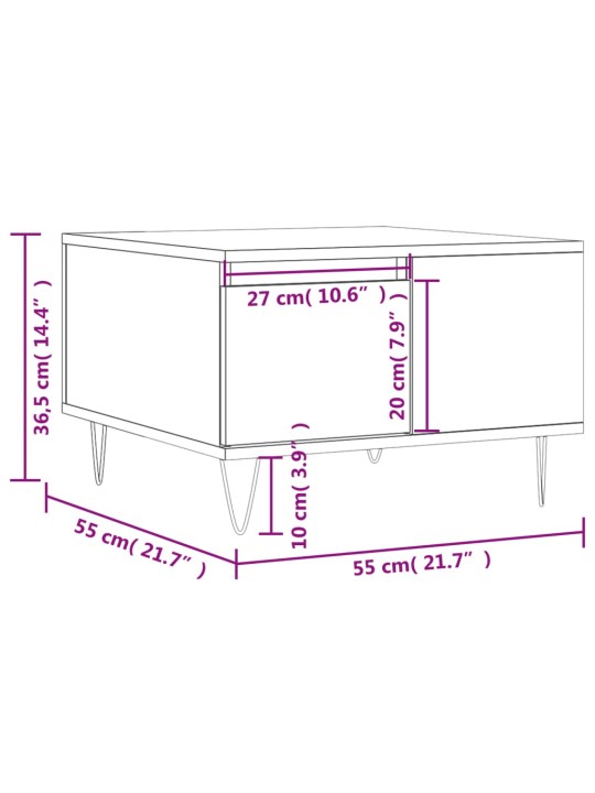 Konferenční stolek dub sonoma 55x55x36,5 cm kompozitní dřevo