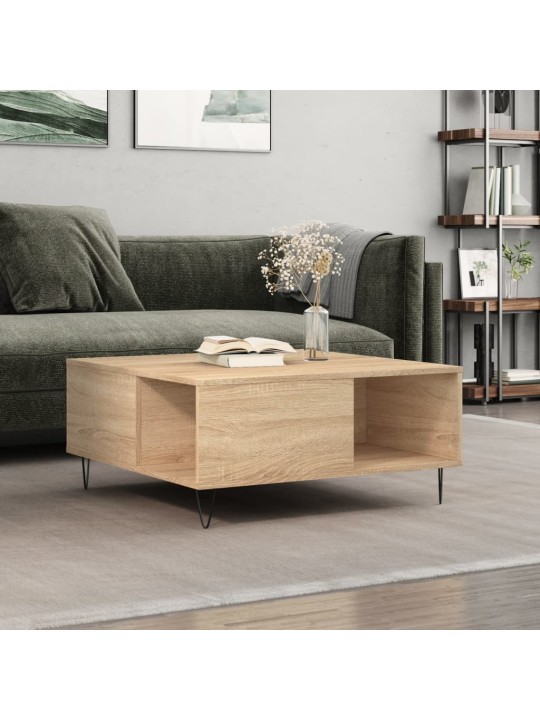 Konferenční stolek dub sonoma 80x80x36,5 cm kompozitní dřevo