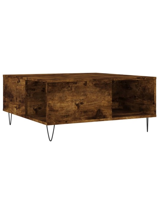 Konferenční stolek kouřový dub 80x80x36,5 cm kompozitní dřevo