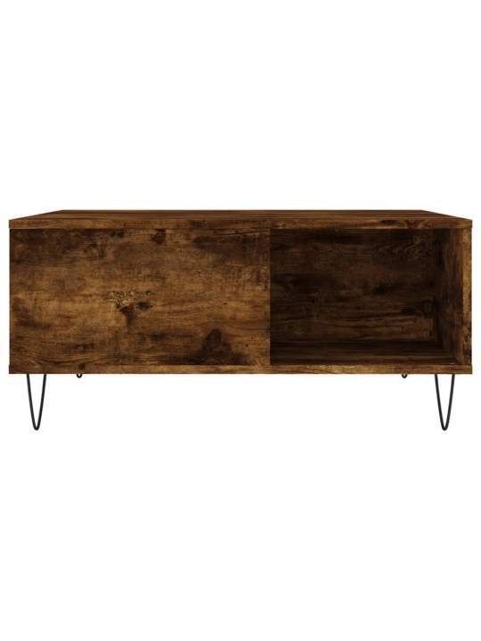 Konferenční stolek kouřový dub 80x80x36,5 cm kompozitní dřevo