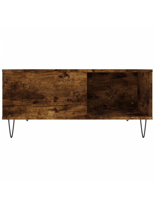 Konferenční stolek kouřový dub 80x80x36,5 cm kompozitní dřevo