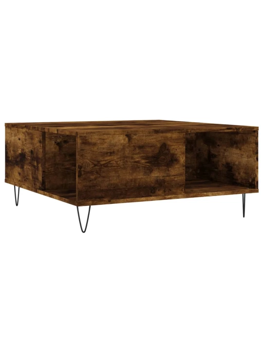 Konferenční stolek kouřový dub 80x80x36,5 cm kompozitní dřevo