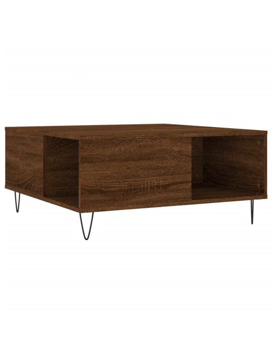 Konferenční stolek hnědý dub 80 x 80 x 36,5 cm kompozitní dřevo
