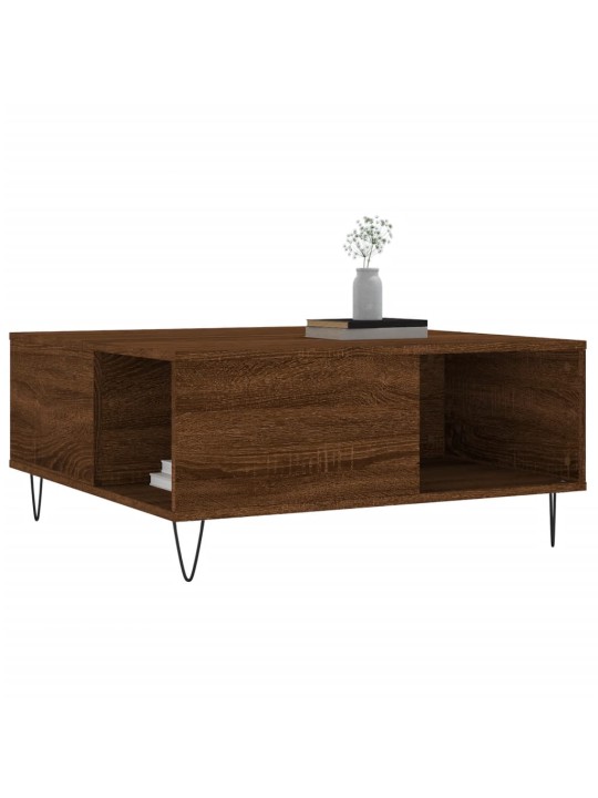 Konferenční stolek hnědý dub 80 x 80 x 36,5 cm kompozitní dřevo