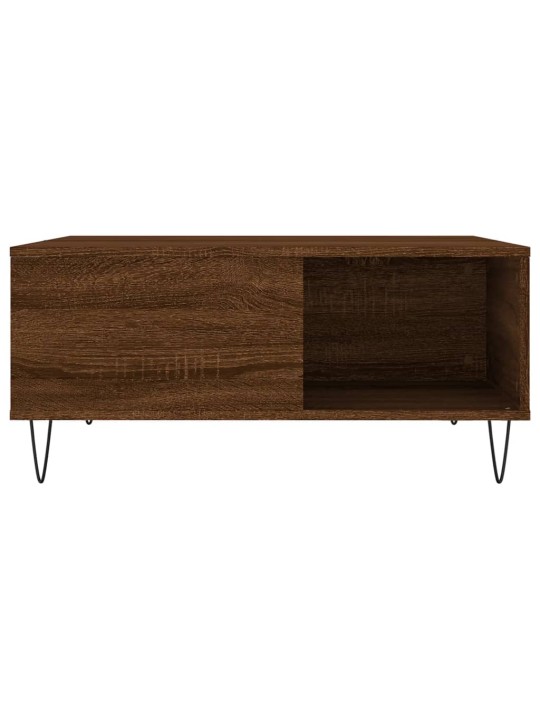 Konferenční stolek hnědý dub 80 x 80 x 36,5 cm kompozitní dřevo
